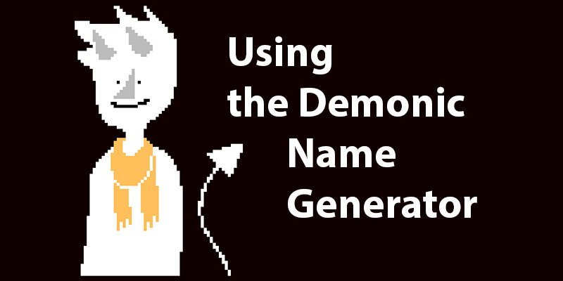 Demonic Name Generator